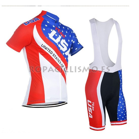 2018 Maillot Estados Unidos Tirantes Mangas Cortas Azul y Rojo